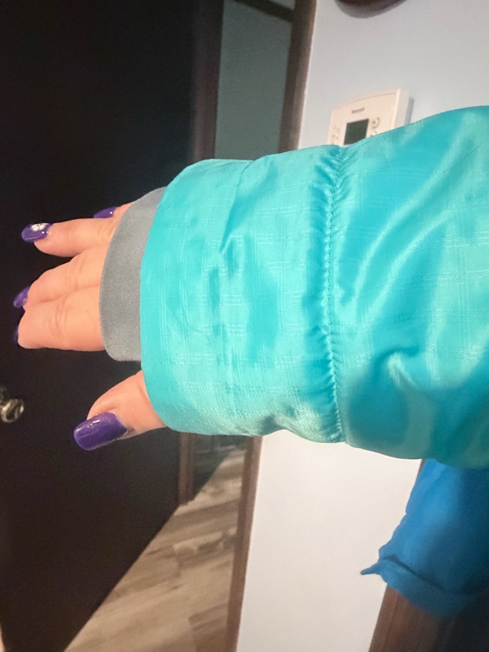Columbia Aqua Blue Quilted Puffer Jacket - Picture 4 of 6